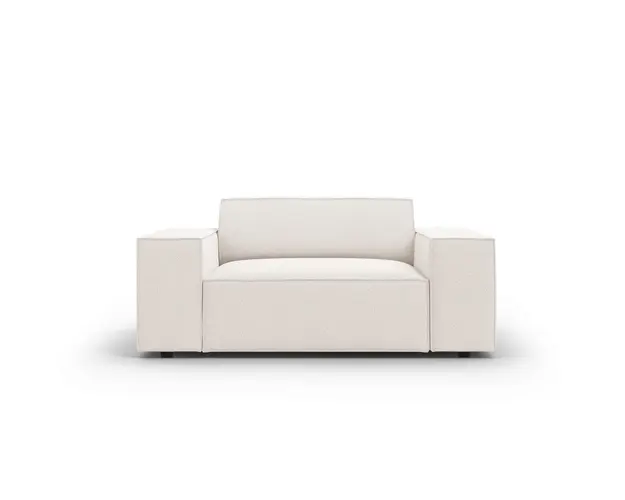 Fotoliu, Jodie, Micadoni Home, BL, 124x102x70 cm, poliester, bej deschis