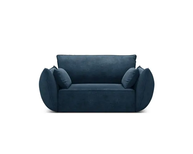 Fotoliu, Kaelle, Micadoni Home, BL, 128x100x85 cm, poliester chenille, albastru regal