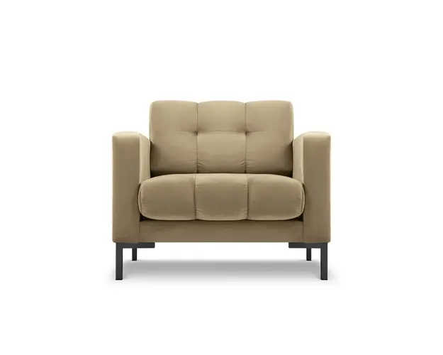 Fotoliu, Mamaia, Micadoni Home, BL, 87x92x75 cm, catifea, bej