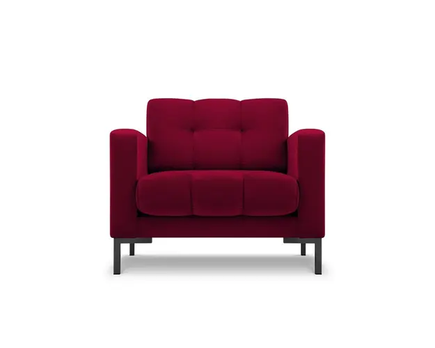 Fotoliu, Mamaia, Micadoni Home, BL, 87x92x75 cm, catifea, rosu