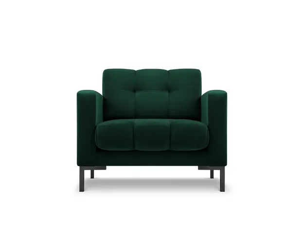 Fotoliu, Mamaia, Micadoni Home, BL, 87x92x75 cm, catifea, verde bottle