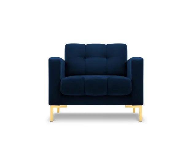 Fotoliu, Mamaia, Micadoni Home, GL, 87x92x75 cm, catifea, albastru regal