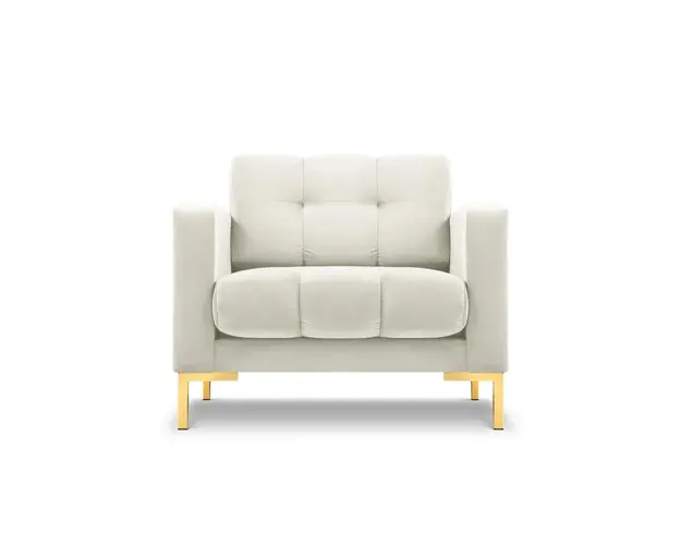 Fotoliu, Mamaia, Micadoni Home, GL, 87x92x75 cm, catifea, bej deschis