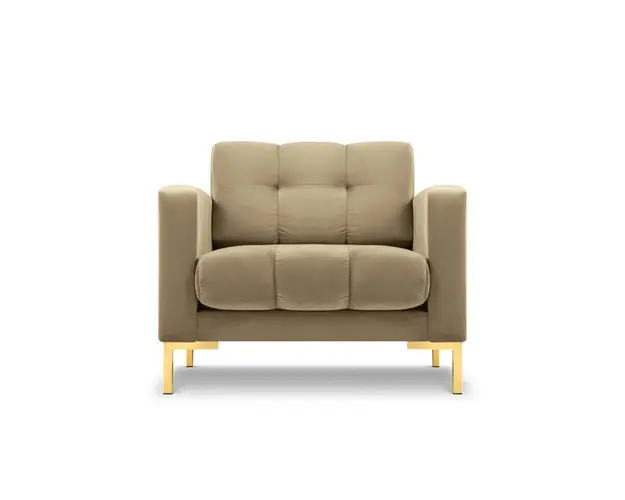 Fotoliu, Mamaia, Micadoni Home, GL, 87x92x75 cm, catifea, bej