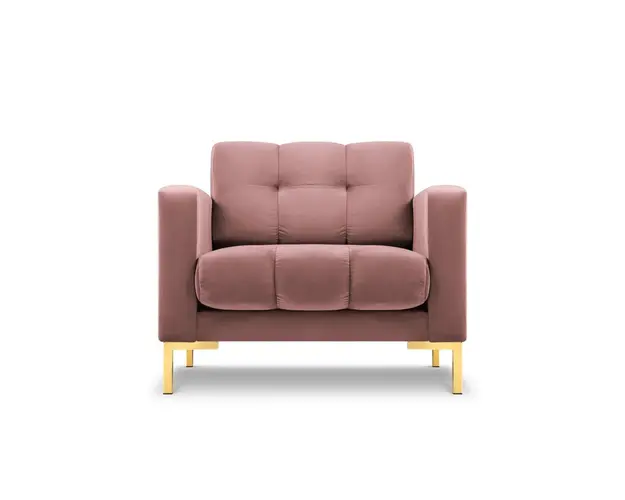 Fotoliu, Mamaia, Micadoni Home, GL, 87x92x75 cm, catifea, roz