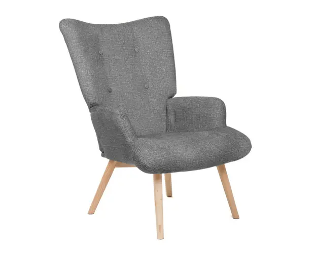 Fotoliu Moss Pop, Homla, 70x55x95 cm, lemn/poliester, gri