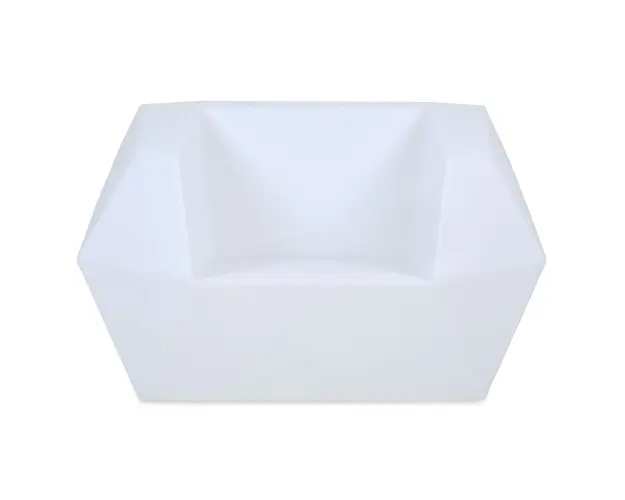 Fotoliu, Nola, L.120 l.100 H.71 cm, polipropilena, alb