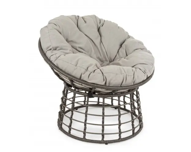 Fotoliu pentru gradina, Molly, Bizzotto, 92x69x78 cm, gri