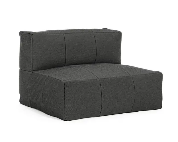 Fotoliu pentru gradina/terasa Sparrow, Bizzotto, 90 x 87 x 64 cm, aluminiu/tesatura olefin, gri carbune