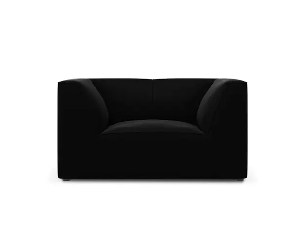 Fotoliu, Ruby, Micadoni Home, BL, 120x93x69 cm, catifea, negru