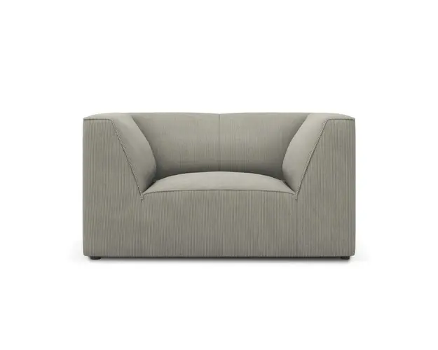 Fotoliu, Ruby, Micadoni Home, BL, 120x93x69 cm, velur, gri deschis