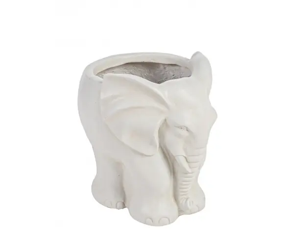 Ghiveci pentru exterior Elephant, Bizzotto, 27.5 x 22 x 26 cm, fibra de lut