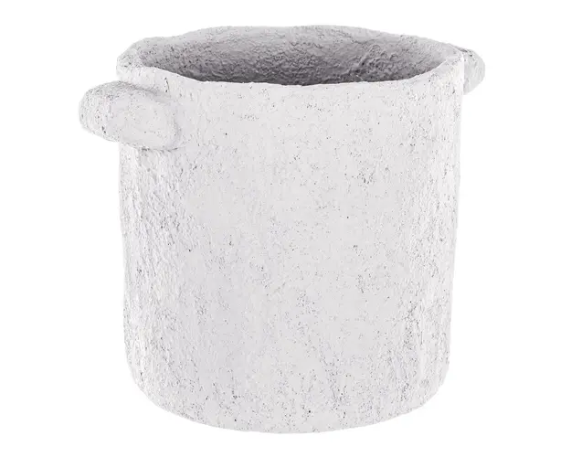 Ghiveci, Ercolano Basin, Bizzotto, 22x16.5x16.5 cm, ciment, alb