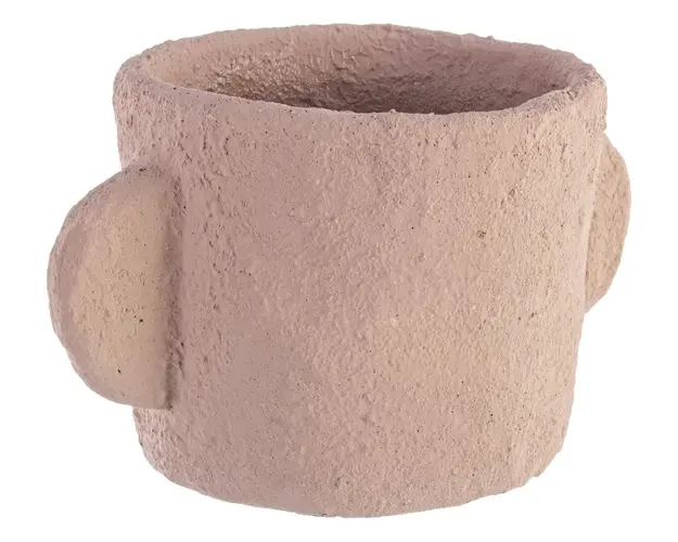 Ghiveci, Ercolano Round, Bizzotto, 21x15x12.5 cm, ciment, roz