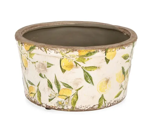 Ghiveci Sorrento Round, Bizzotto, 20x11 cm, portelan, multicolor