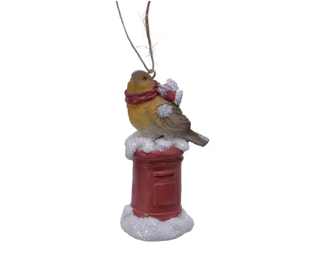 Glob Bird mailbox, Decoris, 4.5x5x10 cm, poliester, multicolor