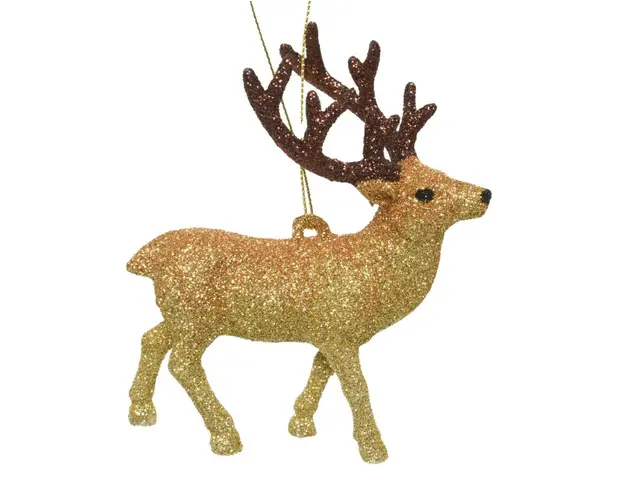 Glob Deer looking right, Decoris, 9.7x5x11.8 cm, plastic, multicolor