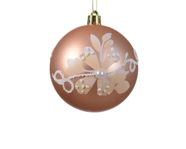 Glob Flower w pearl, Decoris, Ø8 cm, plastic, roz perlat lucios