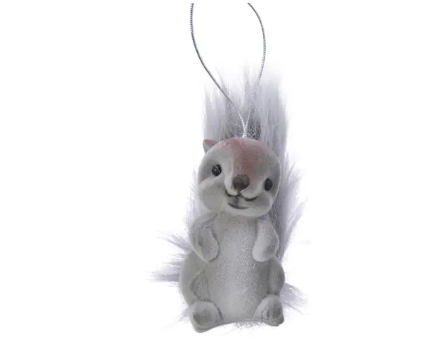 Glob Squirrel, Decoris, 4x3x9 cm, plastic, gri