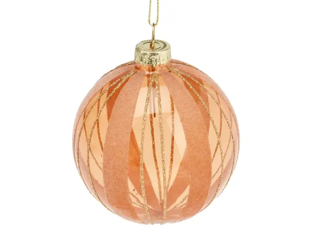 Glob Xmas Ball v3, Excellent Houseware, 8 cm, sticla, portocaliu