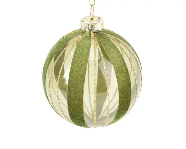 Glob Xmas Ball v4, Excellent Houseware, 8 cm, sticla, verde