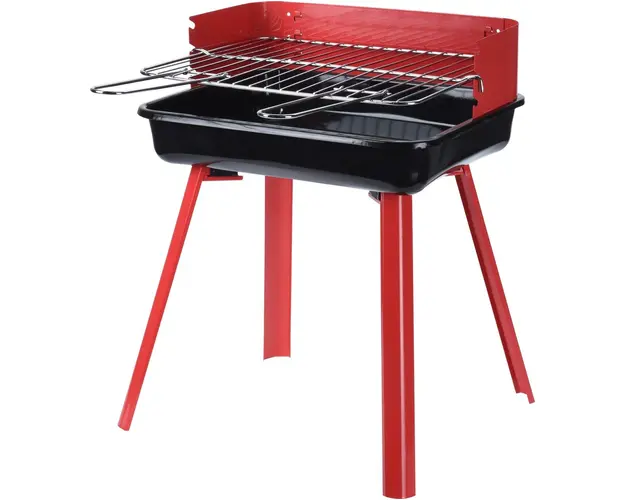 Gratar BBQ, 36x31x45 cm, metal, rosu
