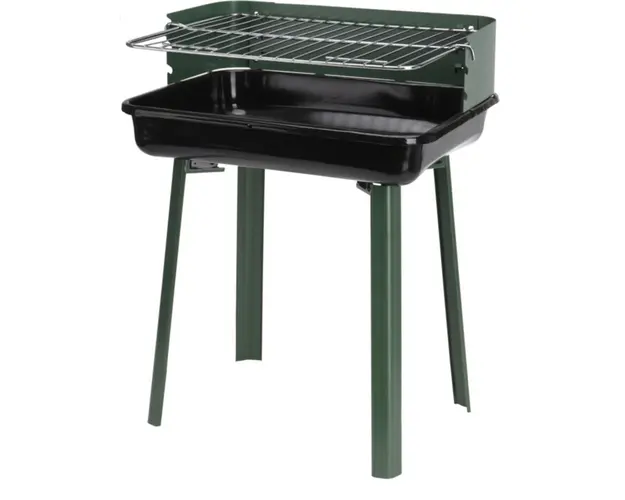 Gratar BBQ Click, 36x31x45 cm, metal, negru/verde