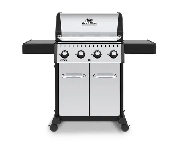 Gratar CROWN S420 Broil King, 142x58x117 cm, inox/fonta, negru/gri