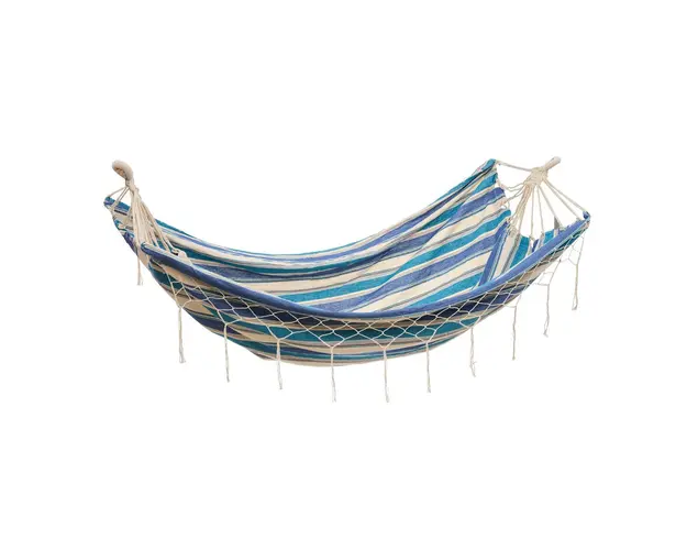Hamac Blue&amp;white, Heinner, 200x150 cm, policoton, albastru/alb