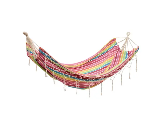 Hamac Pink&amp;Yellow, Heinner, 200x160 cm, policoton, roz/galben