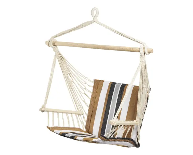Hamac tip scaun Retro Stripes, Heinner, 94x50 cm, maro
