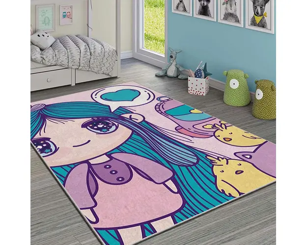 Covor, HMI KDC-102, 100x140 cm, Poliester, Multicolor