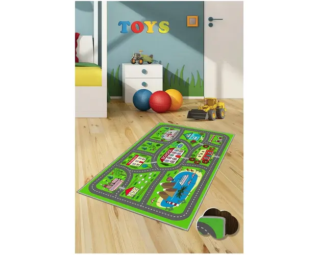 Covor de hol, HMNT107, 100x150 cm, Poliester, Multicolor