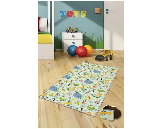 Covor de hol, HMNT159, 100x150 cm, Poliester, Multicolor