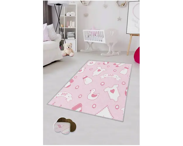 Covor de hol, HMNT186, 80x200 cm, Poliester, Multicolor