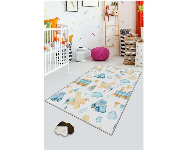 Covor de hol, HMNT189, 100x200 cm, Poliester, Multicolor