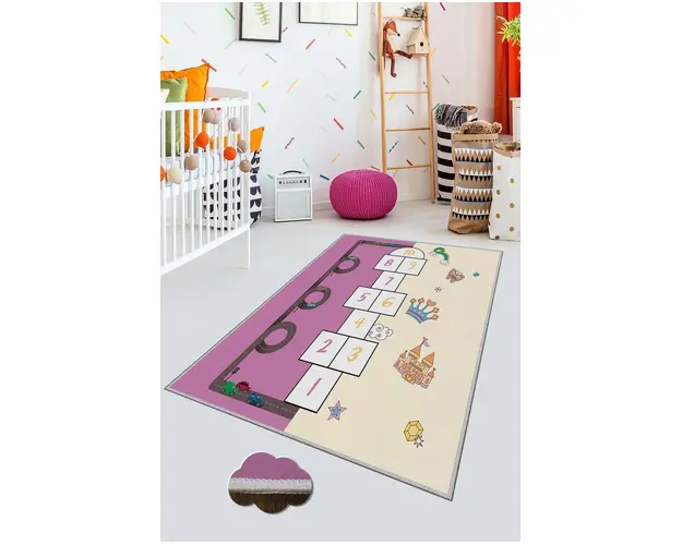 Covor de hol, HMNT464, 100x150 cm, Poliester, Multicolor