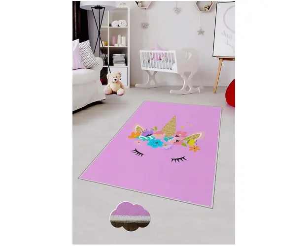 Covor de hol, HMNT486, 80x200 cm, Poliester, Multicolor