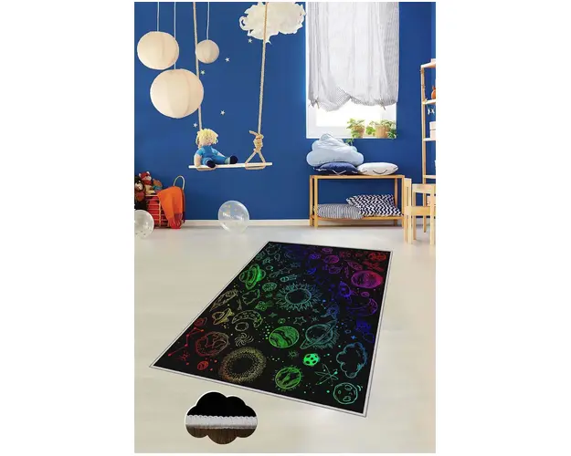 Covor de hol, HMNT487, 80x200 cm, Poliester, Multicolor