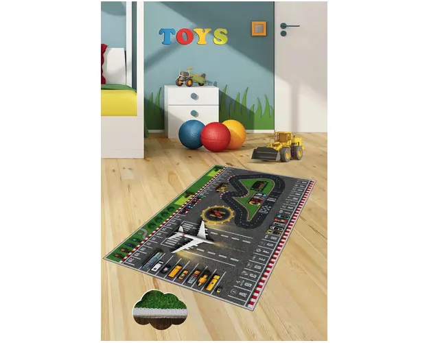 Covor, HMNT499, 140x220 cm, Poliester, Multicolor