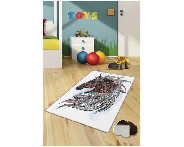 Covor de hol, HMNT66, 100x150 cm, Poliester, Multicolor