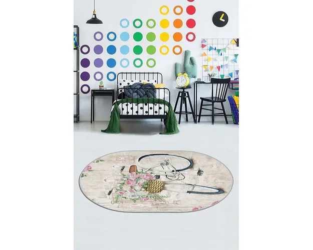 Covor de hol, HMNT904, 100x150 cm, Poliester, Multicolor