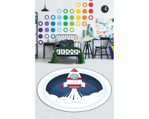 Covor, HMNT927, 120x120 cm, Poliester, Multicolor