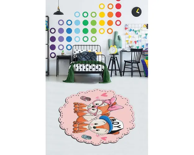 Covor de hol, HMNT934, 100x150 cm, Poliester, Multicolor