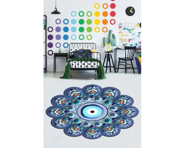 Covor de hol, HMNT935, 100x150 cm, Poliester, Multicolor