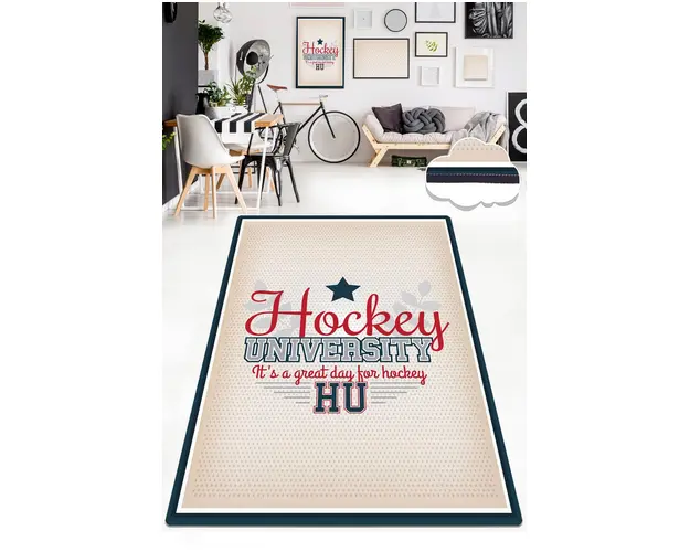 Covor, Hockey , 150x240 cm, Catifea, Multicolor
