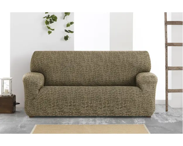 Husa canapea elastica-stretch, 2 locuri, Belmarti, Malta, jacquard, bej