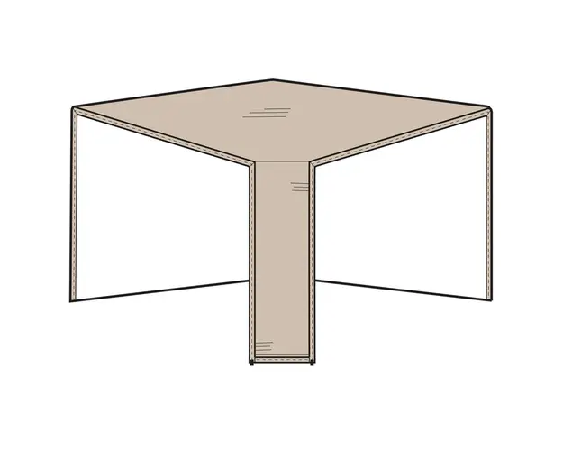 Husa protectie element colt, 4Season, L.101 l.101 H.81 cm, vinil, crem