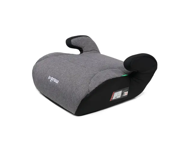 Inaltator auto copii U-grow, 125-150 cm, poliester, gri/negru
