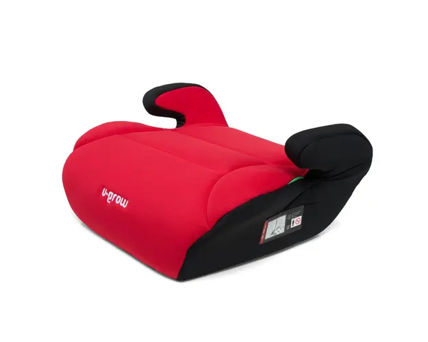 Inaltator auto copii U-grow, 125-150 cm, poliester, rosu/negru